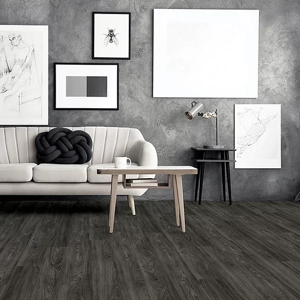 Oasis 2.5mm Charcoal Vinyl Flooring Planks