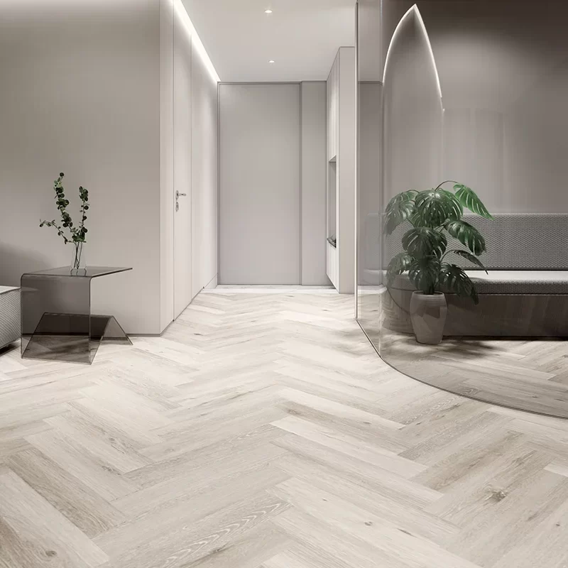 The Herringbone Moon River Hybrid Flooring