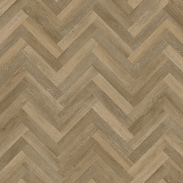 The Herringbone Natural Oak Hybrid Flooring